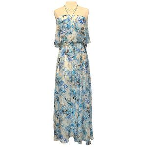 Lovely strapless floral maxi dress